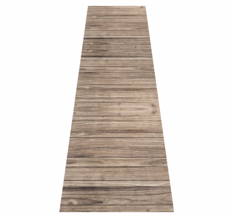 Gray rustic horizontal wooden planks office vinyl rug - TenStickers