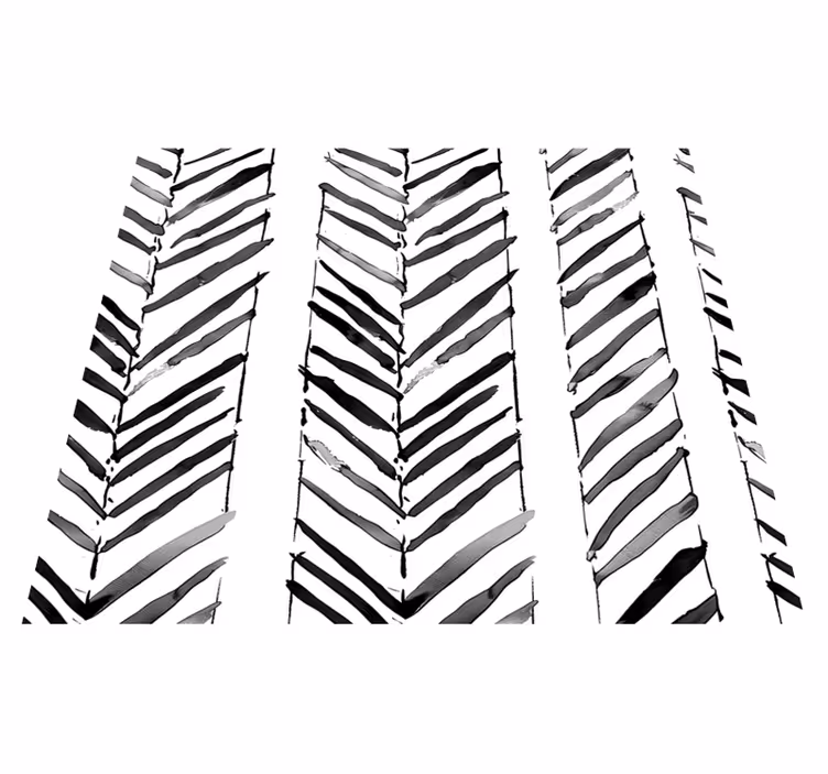 Office vinyl rug with black and white geometric pattern - TenStickers