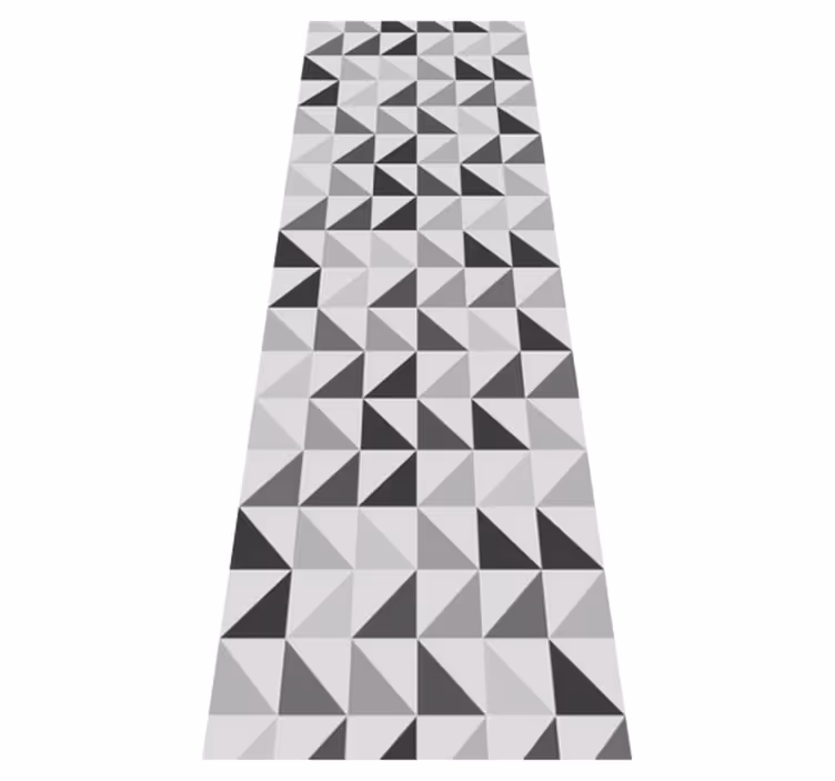 Office vinyl rug in geometric triangles design - TenStickers
