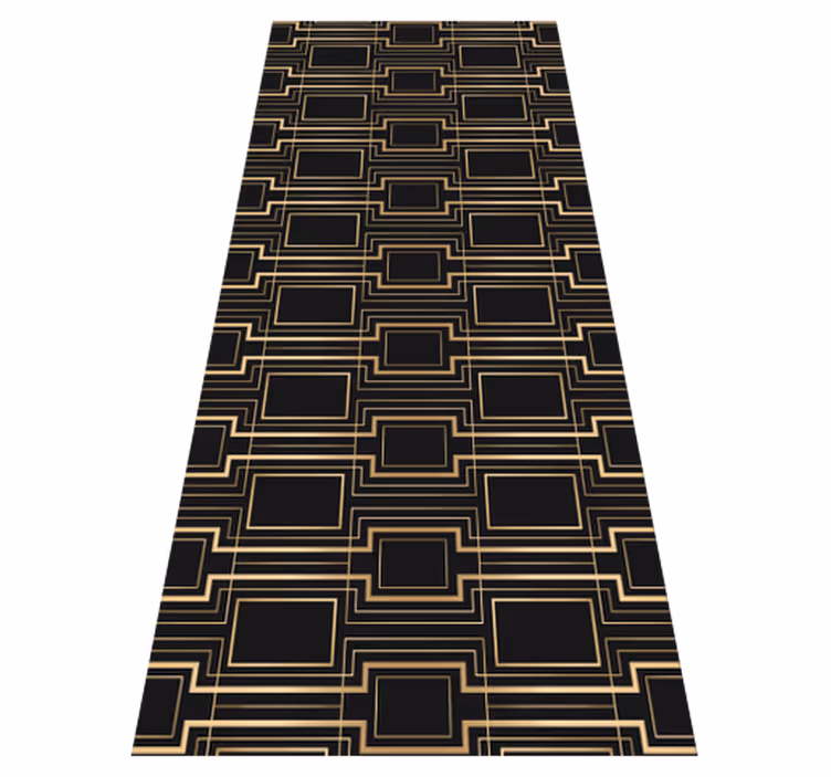 Office vinyl rug with gold frames art decor - TenStickers