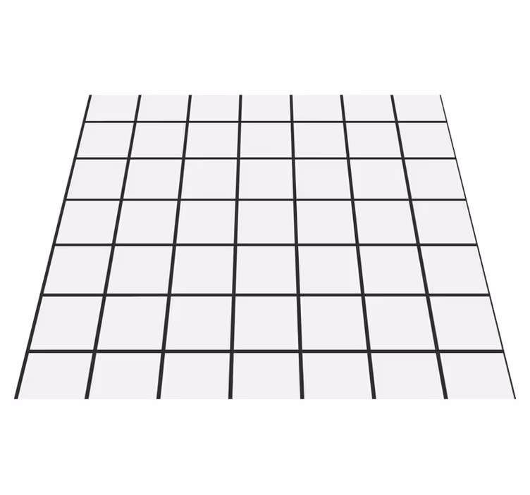 Bedroom vinyl rug uneven checkerboard pattern - TenStickers