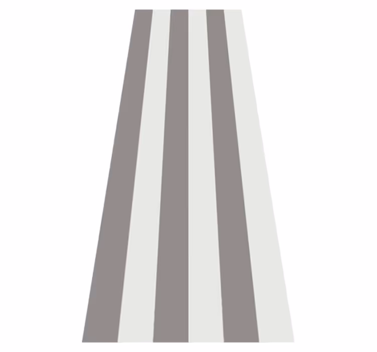 Bedroom vinyl rug in nordic gray vertical stripes - TenStickers