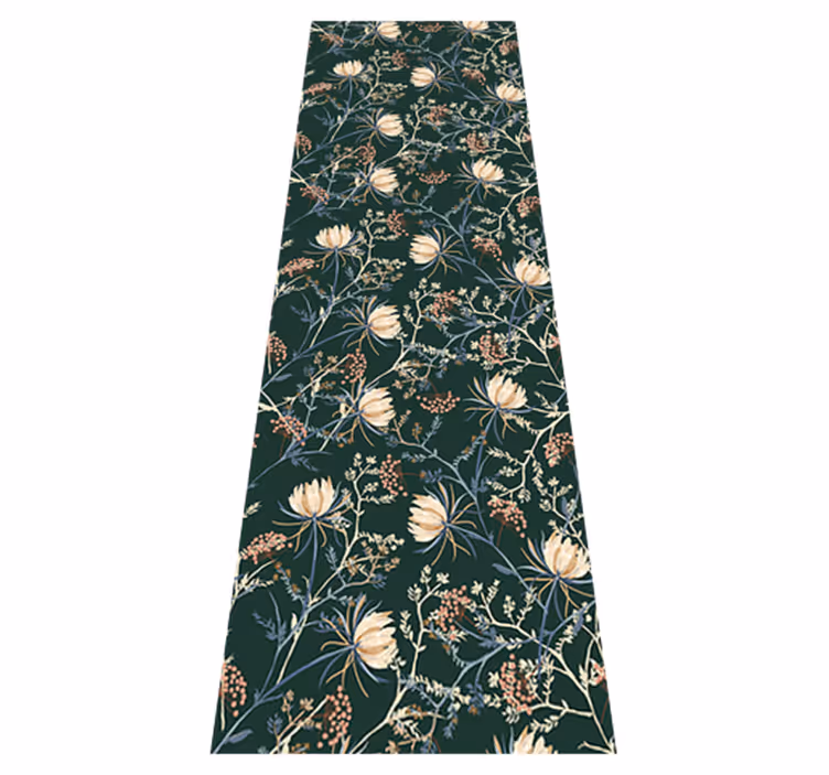 Bedroom vinyl rug in restore emerald style - TenStickers