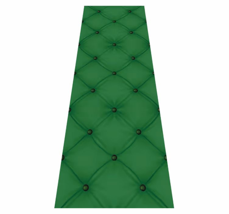 Bedroom vinyl rug in green velour diamond design - TenStickers