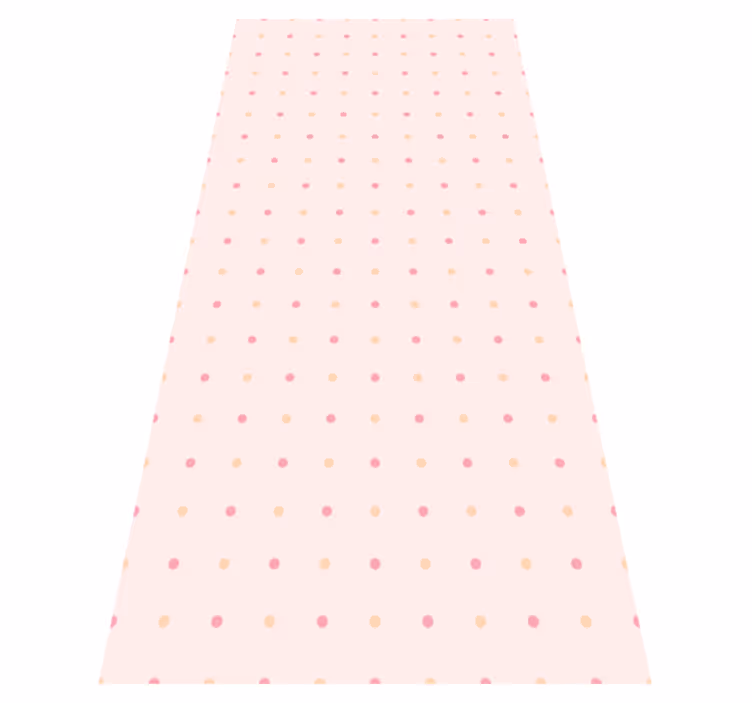 Bedroom vinyl rug pink rose dots - TenStickers