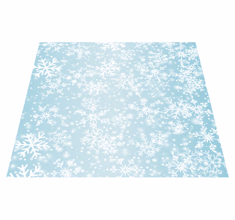 Snowfall bedroom vinyl rug - TenStickers