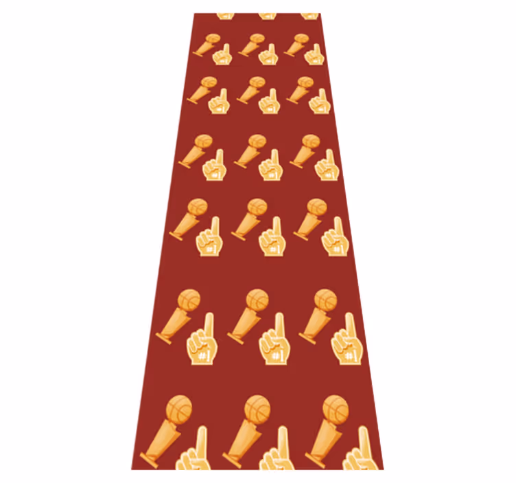 Bedroom vinyl rug with basketball court design - TenStickers
