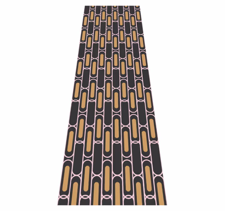 Bedroom vinyl rug with brown and pink stripes - TenStickers