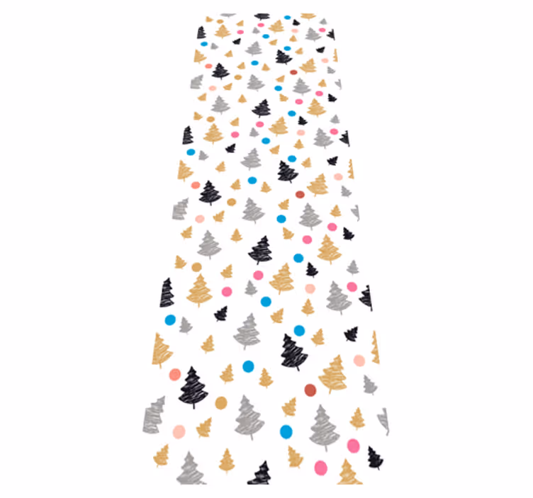 Bedroom vinyl rug colorful tree dot design - TenStickers