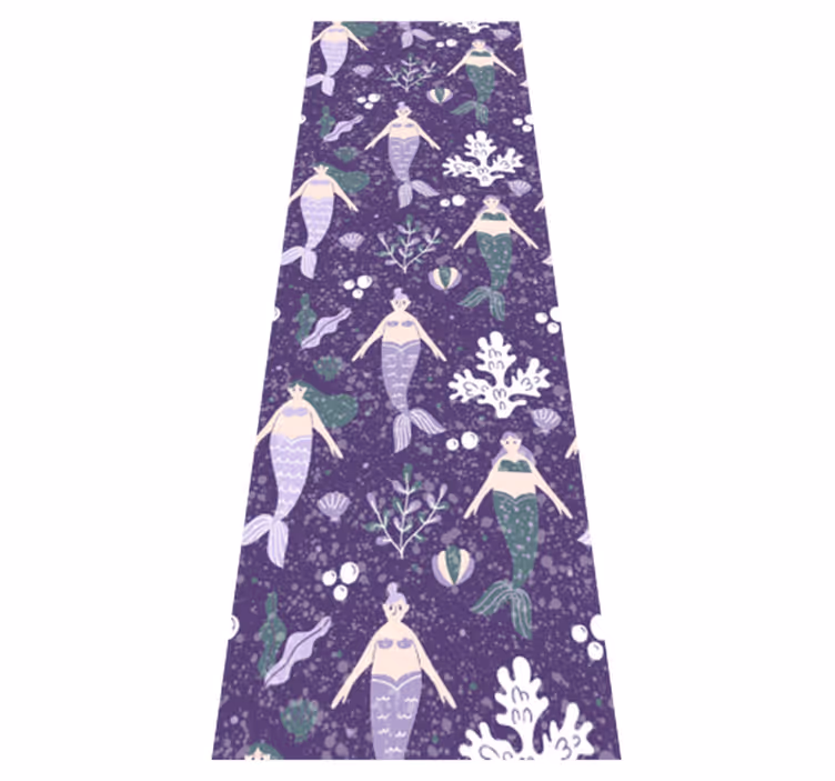 Bedroom vinyl rug mermaid splash - TenStickers