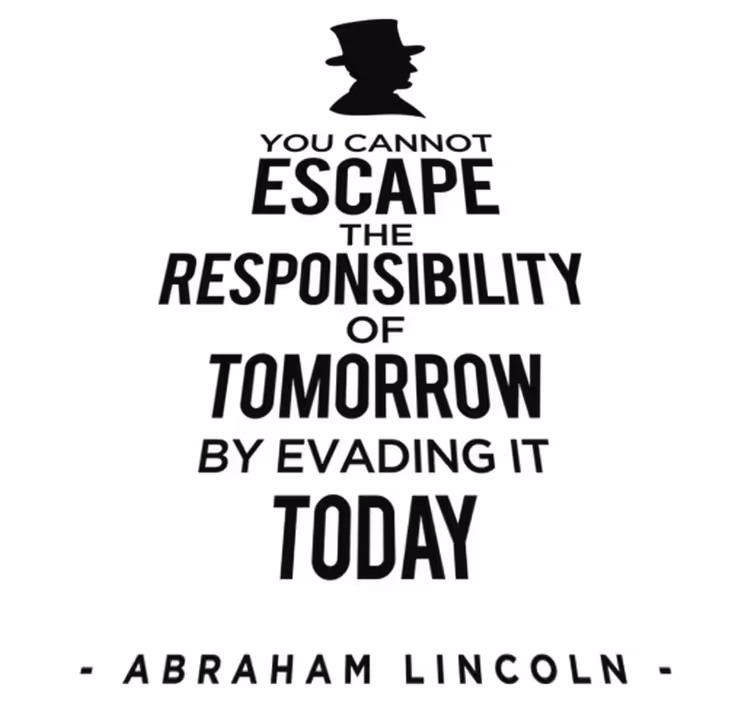 Bedroom vinyl rug with abraham lincoln's duty - TenStickers