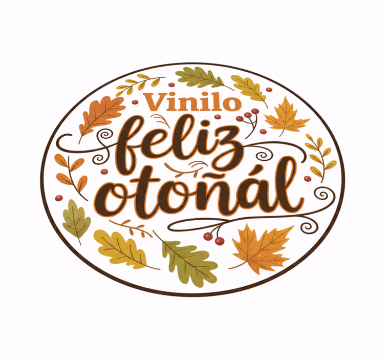Bedroom vinyl rug happy autumn vinyl - TenStickers