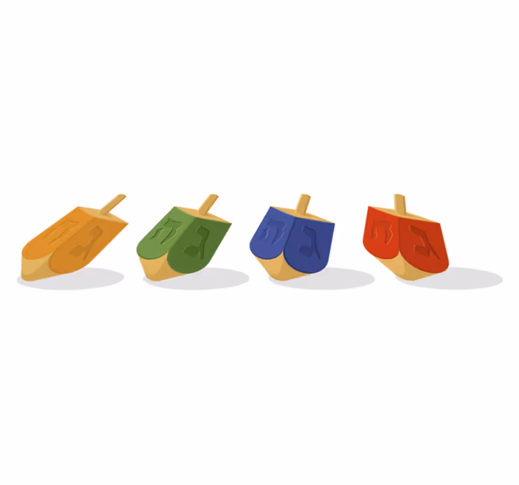 Bedroom vinyl rug dreidel design - TenStickers