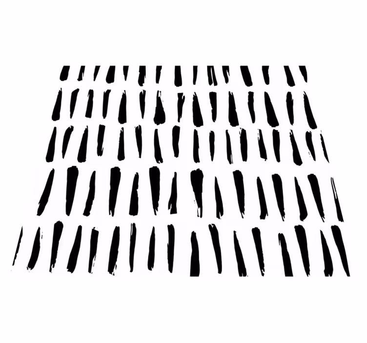 Scandinavian vinyl rug with irregular stripes pattern - TenStickers