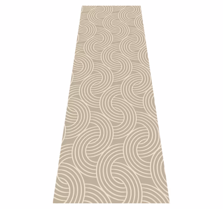 Scandinavian vinyl rug in minimalistic beige pattern - TenStickers