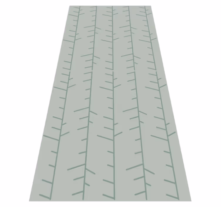 Scandinavian vinyl rug with mint green stripes - TenStickers