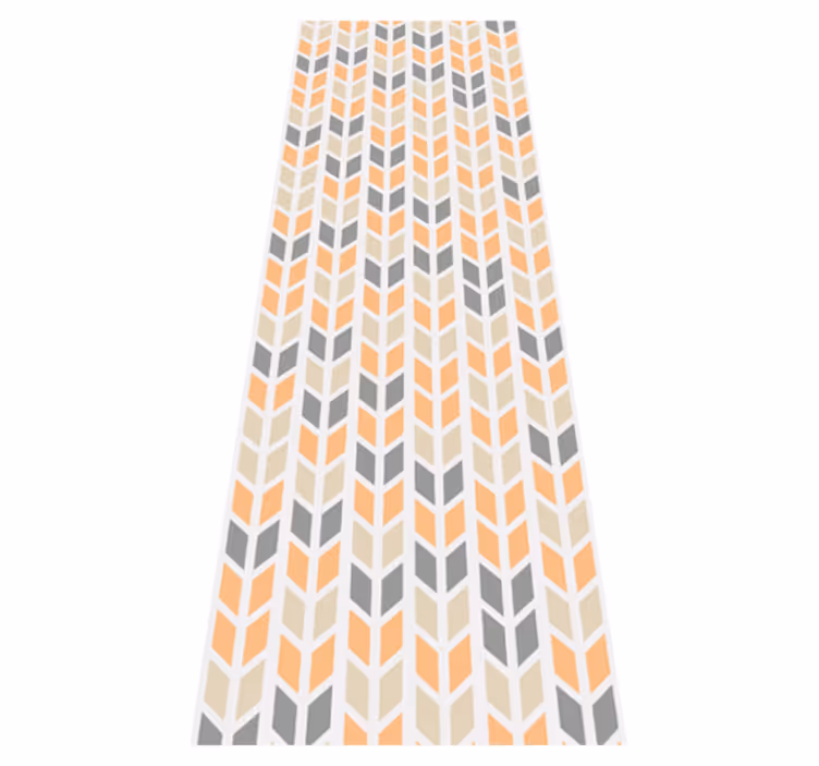 Scandinavian vinyl rug nordic geometric blooms - TenStickers