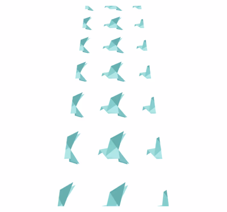 Scandinavian vinyl rug paper birds - TenStickers