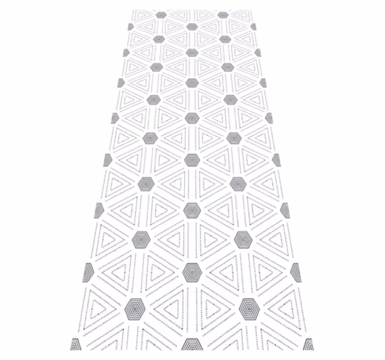 Scandinavian vinyl rug nordic geometric triangles - TenStickers