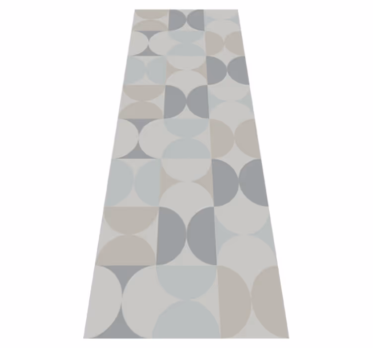 Scandinavian vinyl rug with pastel geometric design - TenStickers