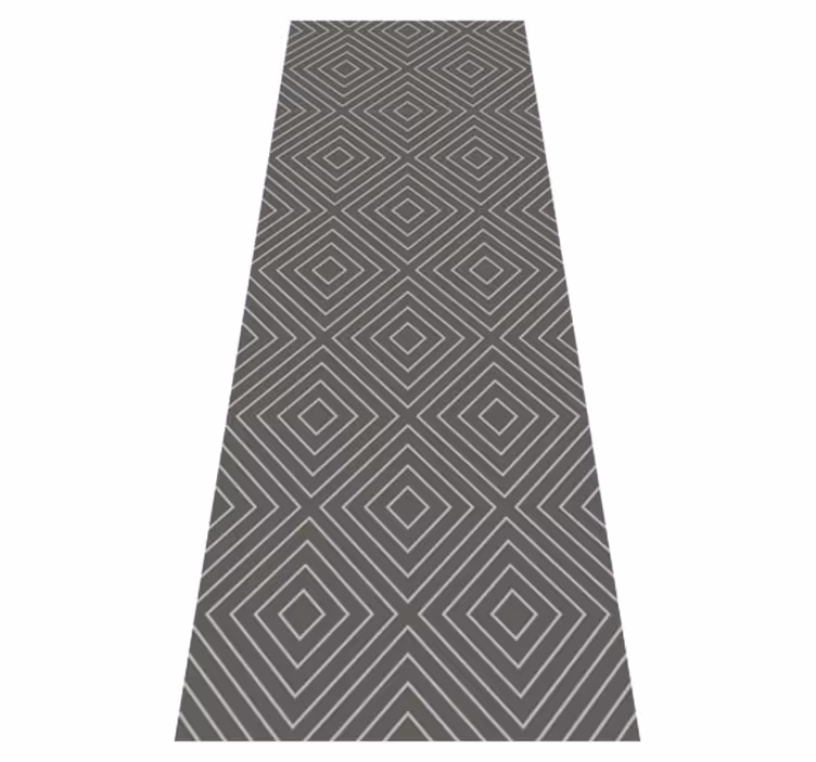 Scandinavian vinyl rug with white and gray squares - TenStickers