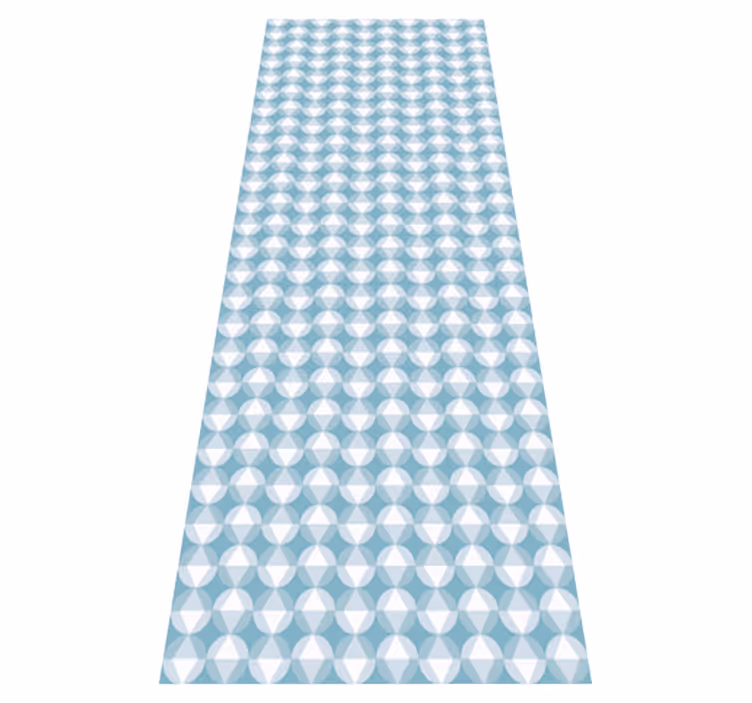 Scandinavian vinyl rug in blue nordic pattern - TenStickers