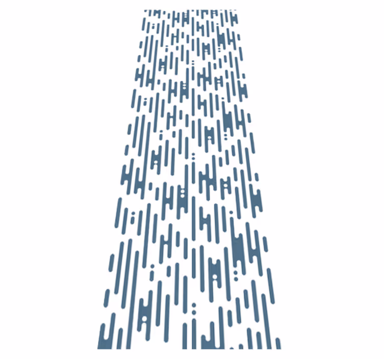 Scandinavian vinyl rug with blue irregular japandi design - TenStickers