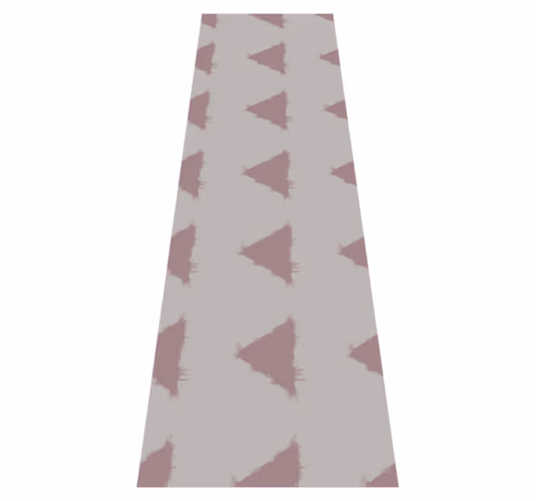 Scandinavian vinyl rug with beige geometric triangles - TenStickers
