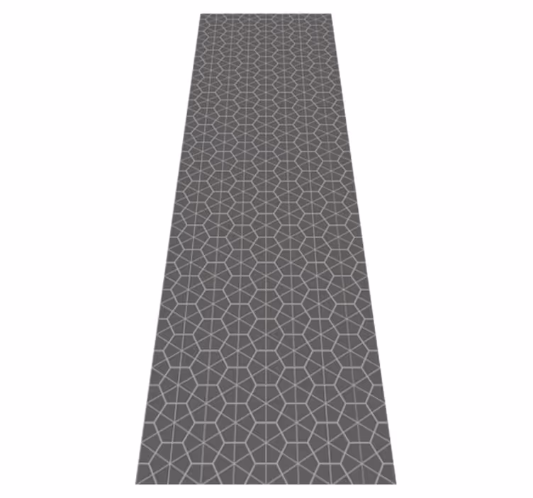 Scandinavian vinyl rug with minimalist hexagon design - TenStickers