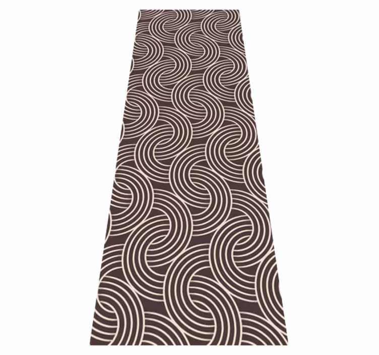 Scandinavian vinyl rug in minimalistic brown design - TenStickers