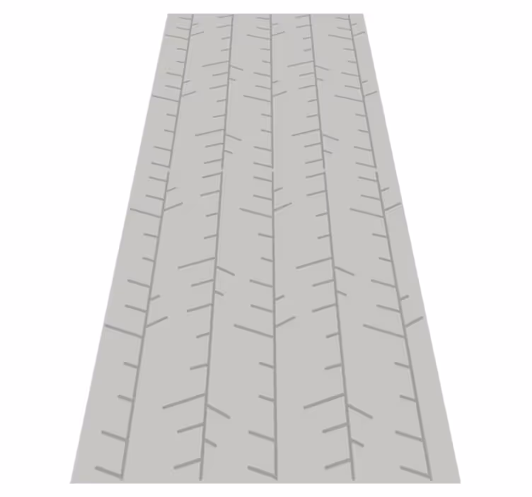 Scandinavian vinyl rug with gray vertical stripes - TenStickers