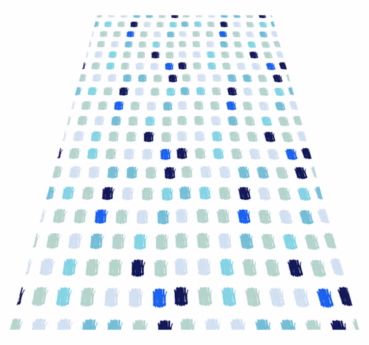 Scandinavian vinyl rug in blue paint strokes - TenStickers