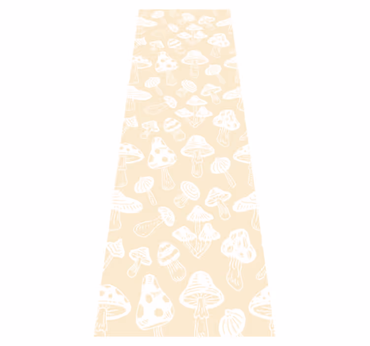 Nature vinyl rug beige mushroom design - TenStickers