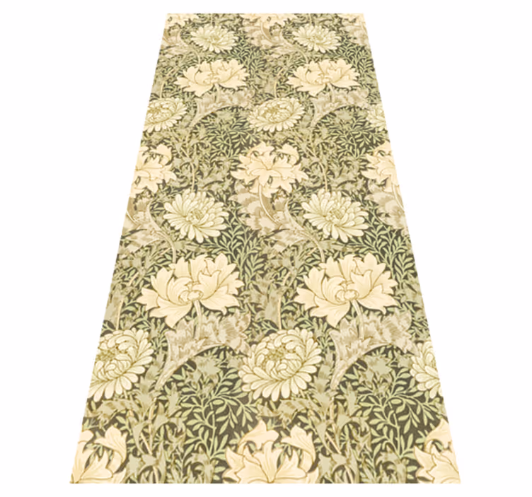 Nature vinyl rug modern style chrysanthemum - TenStickers