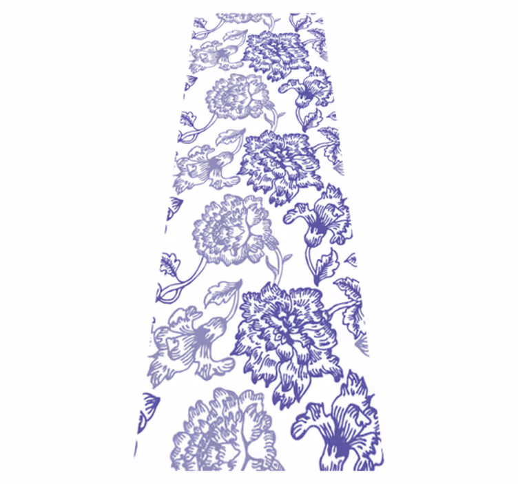 Nature vinyl rug with soft purple floral design - TenStickers