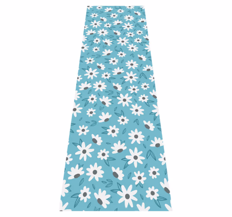 Nature vinyl rug "granny chic" floral design - TenStickers