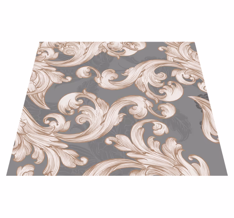 Vintage vinyl rug in soft gray wallpaper style - TenStickers