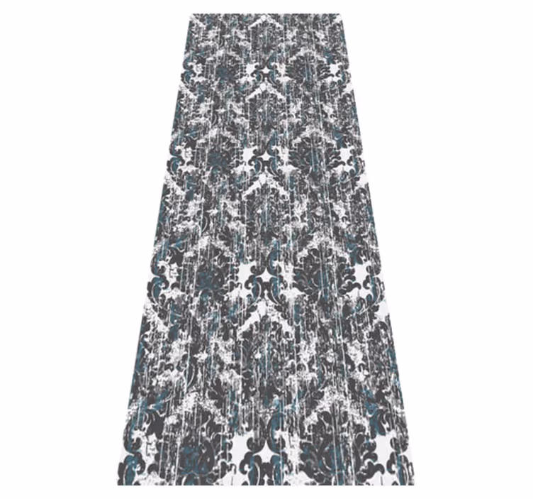 Vintage vinyl rug with a small grey pattern - TenStickers