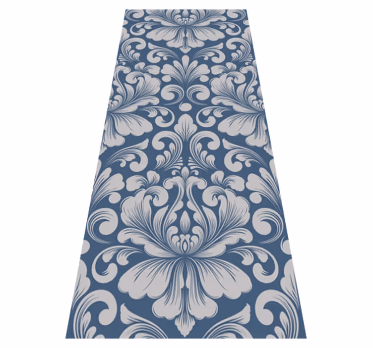 Vintage vinyl rug in classic damask design - TenStickers