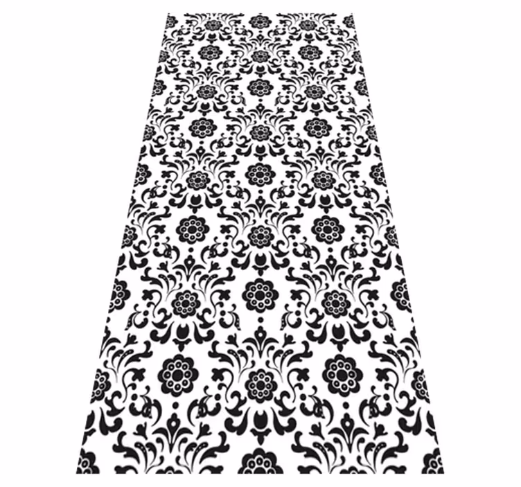 Vintage vinyl rug in royal damask design - TenStickers
