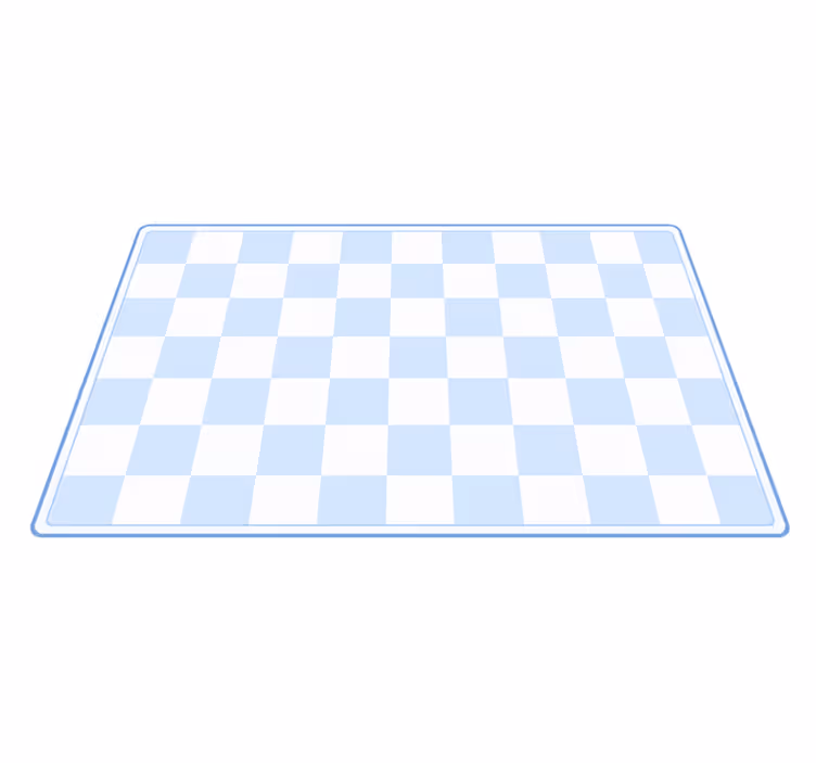 Blue vinyl rug summer checkered design - TenStickers