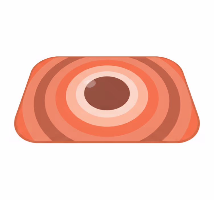 Modern vinyl rug in pink earth - TenStickers