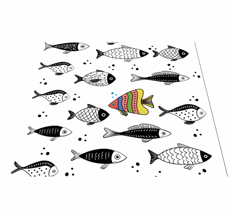Counterflow animal vinyl rug - TenStickers