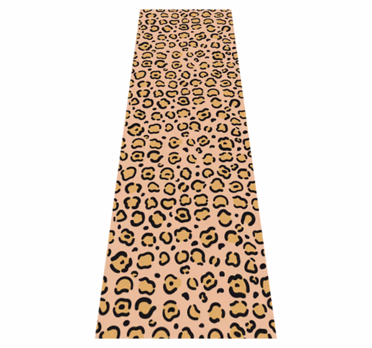Animal vinyl rug leopard pastel color print - TenStickers