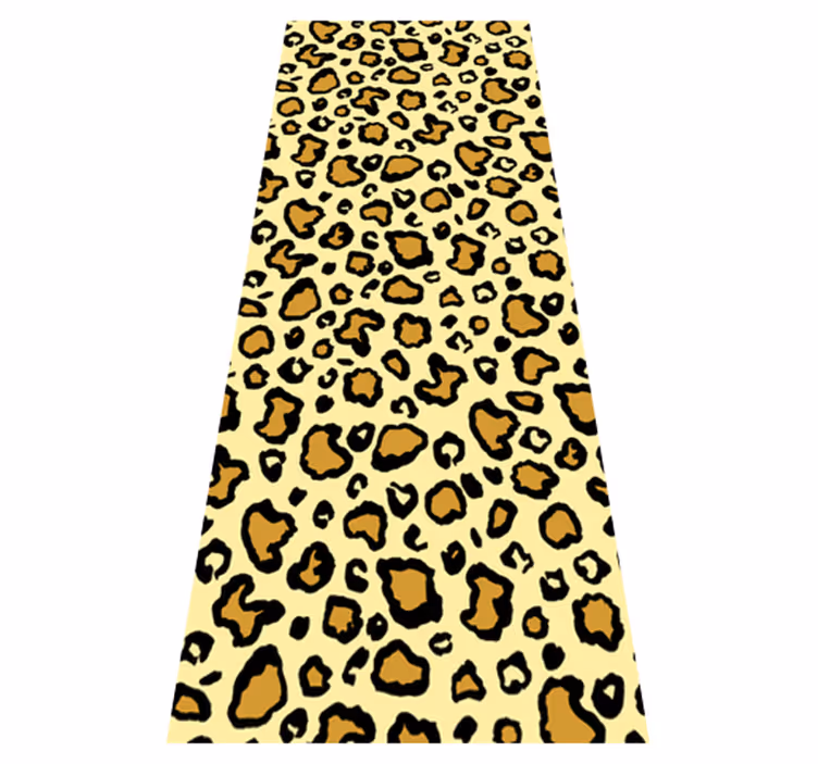 Leopard print classic pattern animal vinyl rug - TenStickers