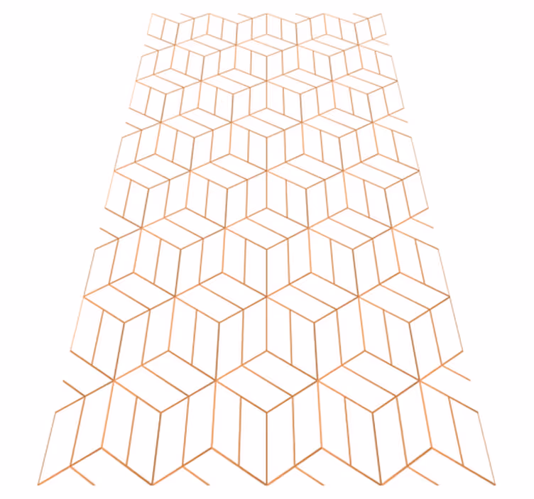 Modern vinyl rug with unique octagonal patterns - TenStickers