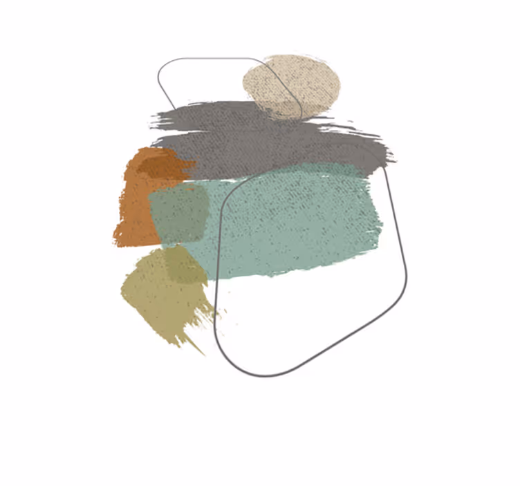 Modern vinyl rug with color stains - TenStickers