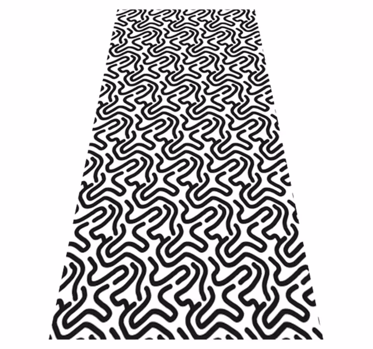 Textured vinyl rug with labyrinth design - TenStickers