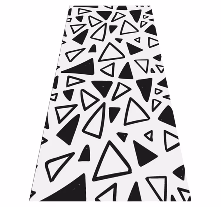 Textured vinyl rug geometric minimalistic triangles - TenStickers