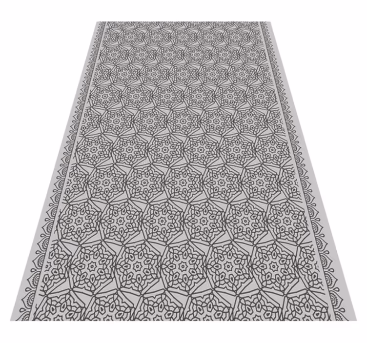 Textured vinyl rug in abstract arabic tile design - TenStickers
